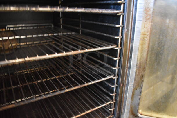 SPLENDID! American Single Deck Stainless Steel Commercial Full Size Convection Oven w/View Through Doors, Metal Oven Racks and Thermostatic Controls on Metal Legs. 29x41x56 - Image 7 of 8