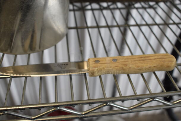 ALL ONE MONEY! Lot of Metal Knives in Poly Bin! 10" - Image 3 of 5