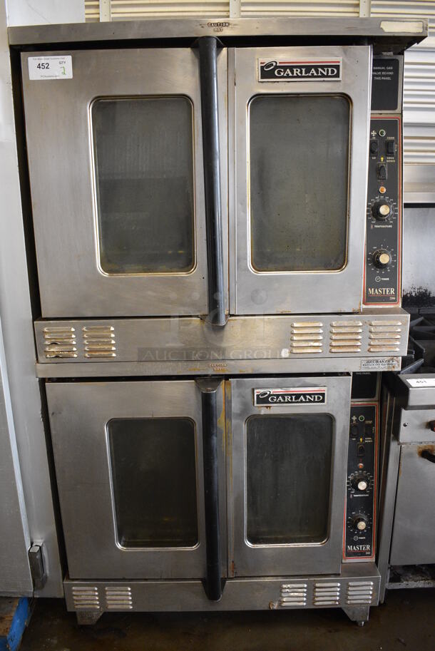 2 BEAUTIFUL! Garland Master 200 Stainless Steel Commercial Full Size Convection Ovens w/ View Through Doors, Metal Oven Racks and Thermostatic Controls. 38x42x70.5. 2 Times Your Bid! - Image 1 of 6