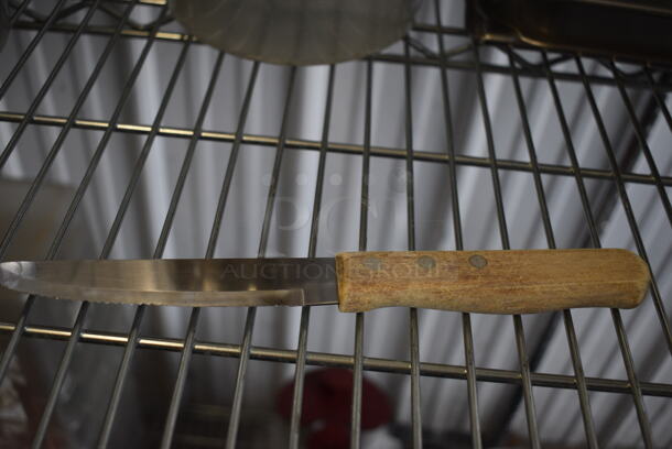 ALL ONE MONEY! Lot of Metal Knives in Poly Bin! 10" - Image 3 of 5