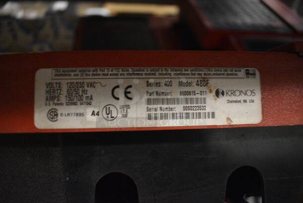 4 Kronos Model 480F Time Clocks. 10x9.5x4. 4x Your Bid - Image 5 of 5