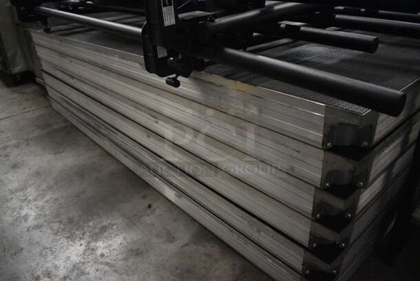 ALL ONE MONEY! Lot of Disassembled Wenger Metal Dance Floor Stage w/ Steps! Size of The Stage Floor Is 8'x24' - Image 11 of 11