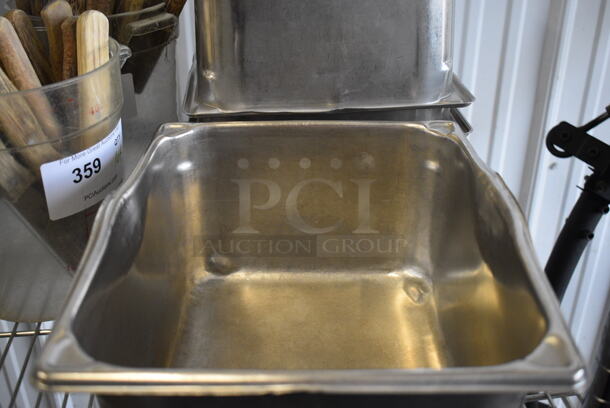 7 Stainless Steel 1/2 Size Drop In Bins. 1/2x6. 7 Times Your Bid! - Image 3 of 5
