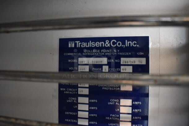 GREAT! Traulsen Model GHT-2-32NUT Metal Commercial 2 Door Reach In Cooler. 115 Volts, 1 Phase. 52x34x76. Tested and Working! - Image 7 of 8