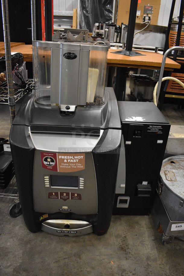 WOW! 2008 VKI Model ECCELLENZA CAFE Metal Commercial Countertop Coffee Machine w/ VKI Coin Bill Acceptor. 120 Volts, 1 Phase. 30x25x40 - Image 1 of 10
