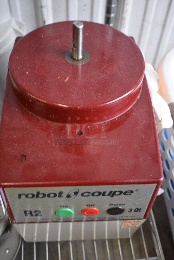 SWEET! Robot Coupe Model R2 Commercial Countertop Food Processor w/ Continuous Feed Head, S Blade, 4 Various Blades and Poly Blade Cover. 120 Volts, 1 Phase. 8x11x17. Tested and Working! - Image 11 of 12
