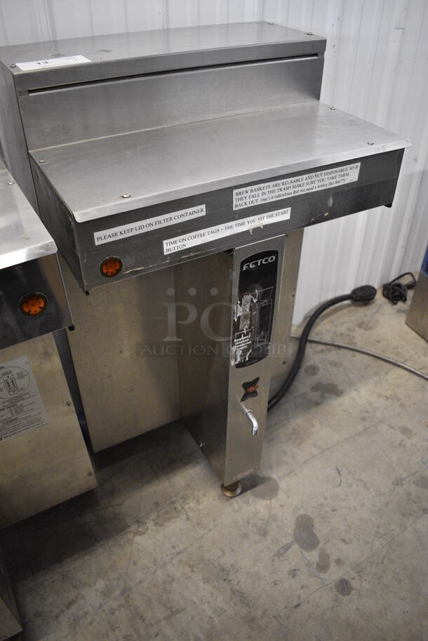Fetco Commercial Stainless Steel Dual Coffee Brewer. 22x19x37 - Image 3 of 7
