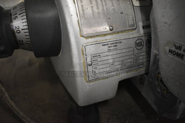 NICE! Hobart Model 2812 Stainless Steel Commercial Countertop Meat Slicer. 115 Volts, 1 Phase. 28x24x24. Tested and Working! - Image 6 of 8