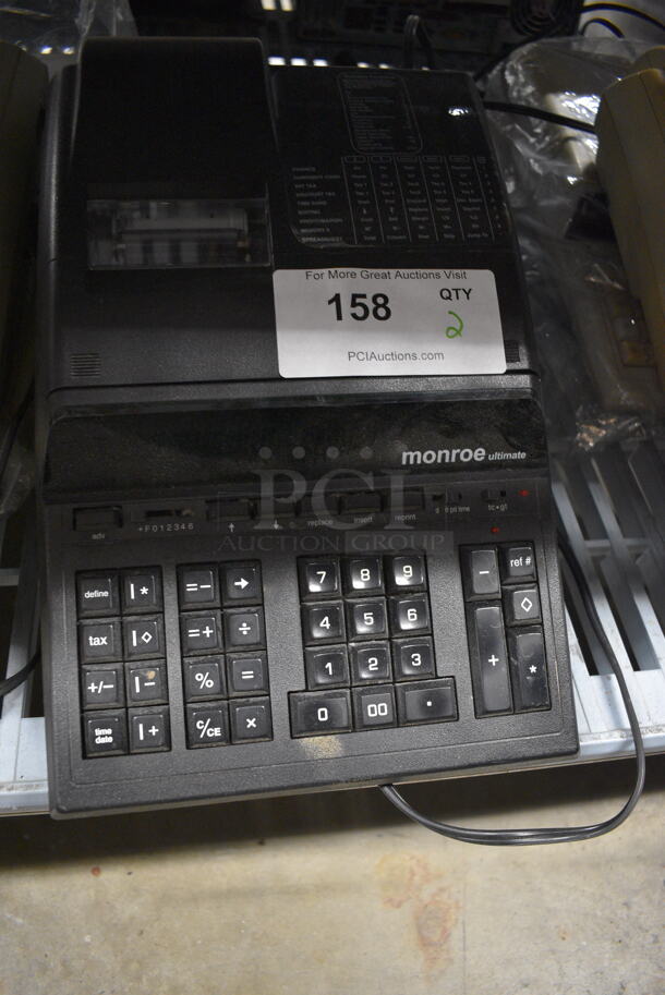 2 Monroe Ultimate Electronic Printing Calculators. 9.5x14x3. 2x Your Bid