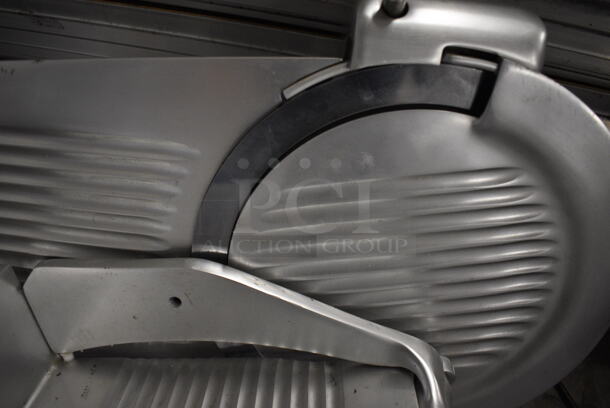 NICE! Sir Lawrence Model SCR12 Stainless Steel Commercial Countertop Meat Slicer. 115 Volts, 1 Phase. 23x19x18. Tested and Does Not Power On - Image 4 of 7