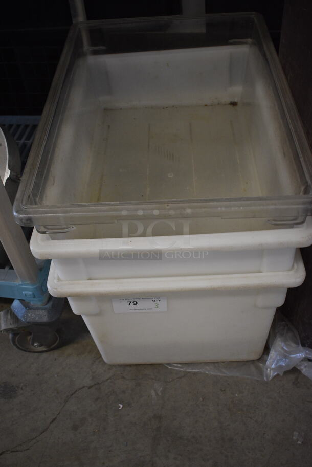 3 Poly Storage Containers. 18x26x9 and 18x26x15. 3x Your Bid - Image 1 of 4