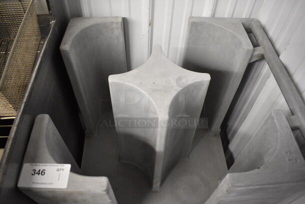 Gray Poly Dish Caddie Cart on Commercial Casters. 27x24x31 - Image 3 of 5