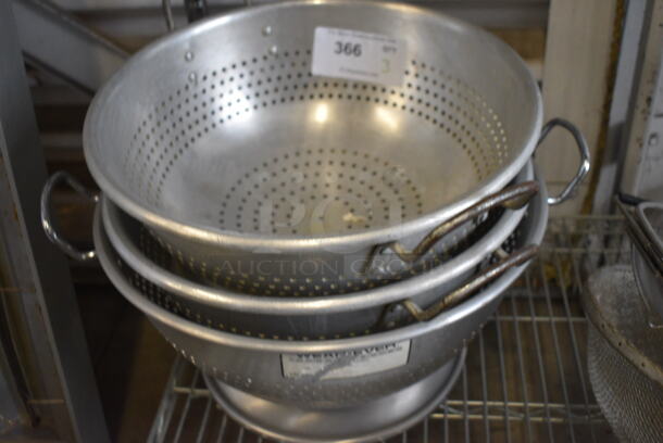 3 Metal Colanders. Includes 18x15x7. 3 Times Your Bid!