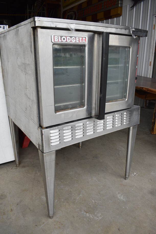 FANTASTIC! Blodgett Stainless Steel Commercial Electric Powered Full Size Convection Oven w/ View Through Doors, Metal Oven Racks and Thermostatic Controls on Metal Legs. 38x40x57 - Image 2 of 6