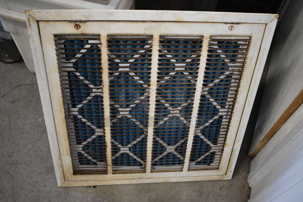 24" Lima 4260FF 24 24 WHT Square Lay-In Filter Grille. 24x24x18 - Image 1 of 4