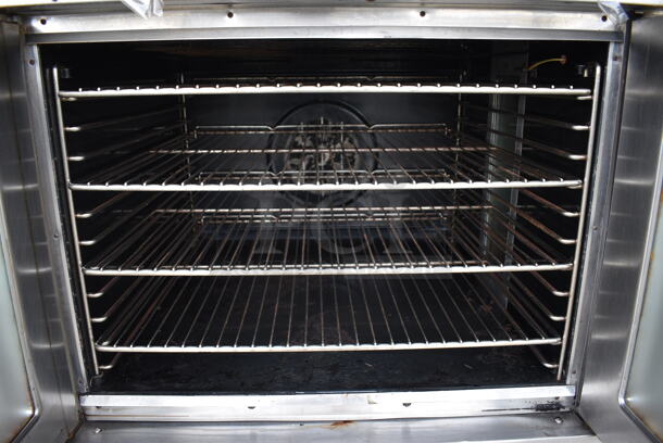 FANTASTIC! Blodgett Stainless Steel Commercial Electric Powered Full Size Convection Oven w/ View Through Doors, Metal Oven Racks and Thermostatic Controls on Metal Legs. 38x40x57 - Image 5 of 6
