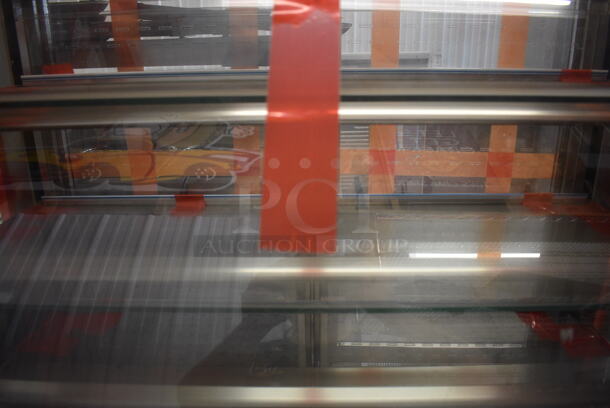 BRAND NEW! Vienna Model VICD3-34-R-CV-SC Commercial Stainless Steel 3 Tier Refrigerated Display Case w/Flip Doors on Commercial Casters. 115-208/230 Volt, 1 Phase. 44x27x61 - Image 5 of 10