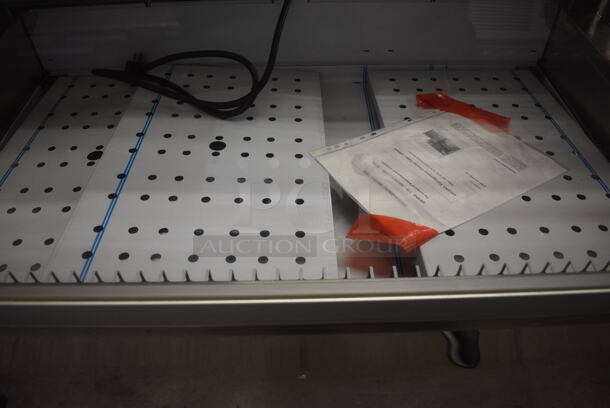 BRAND NEW! Vienna Model VICD3-34-R-CV-SC Commercial Stainless Steel 3 Tier Refrigerated Display Case w/Flip Doors on Commercial Casters. 115-208/230 Volt, 1 Phase. 44x27x61 - Image 6 of 10