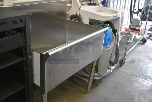 Stainless Steel Commercial Sink w/ Faucet and Handles. 36x24x42 - Image 2 of 7