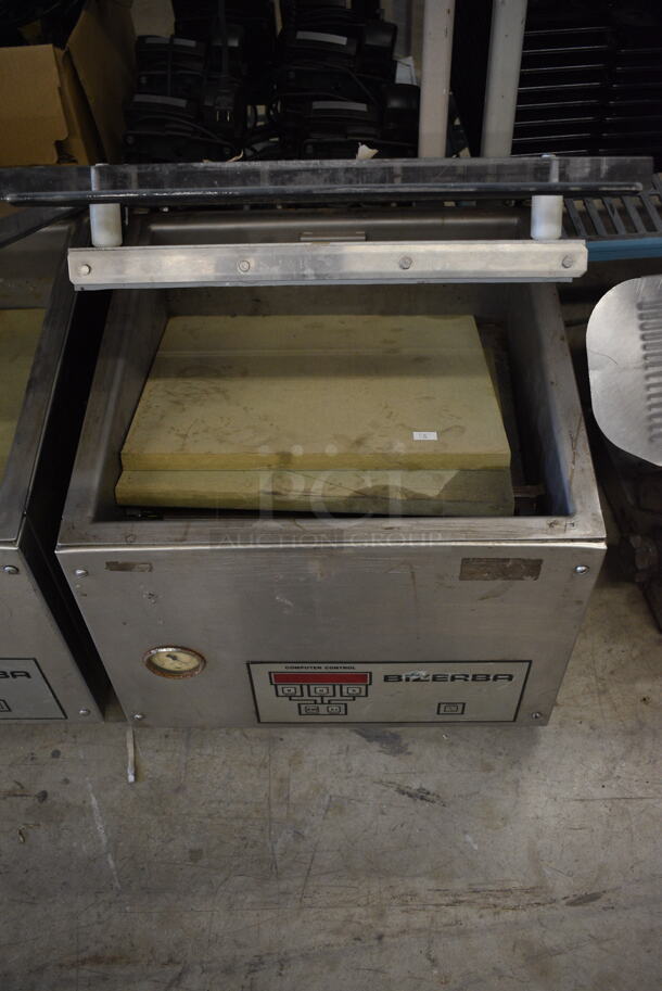 WOW! Bizerba Model Sipromac 350 Commercial Stainless Steel Vacuum Sealer on Legs. 120 Volt, 1 Phase. 20x23x17. Tested and Does Not Power On - Image 1 of 6