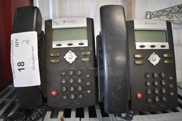 2 Polycom Model SoundPoint IP 2201-12320-001 Phones. 6x5x7.5. 2x Your Bid!