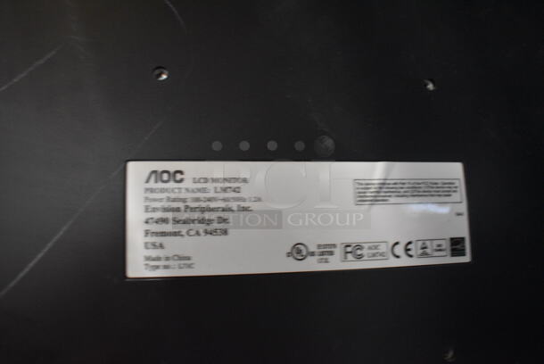 2 17" AOC LCD Monitors. 2x Your Bid! - Image 2 of 5