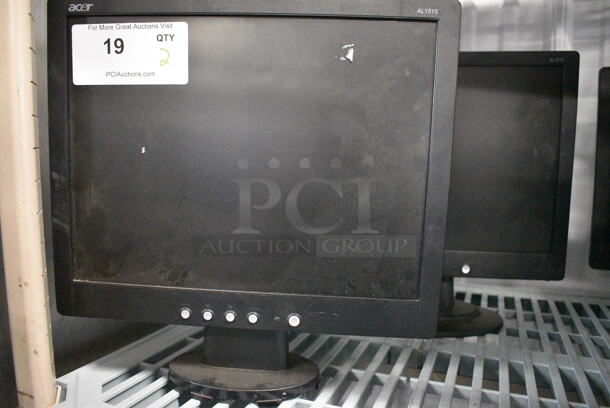 2 15" Acer Model AL 1515b Monitors.
2X Your Bid!  - Image 1 of 5