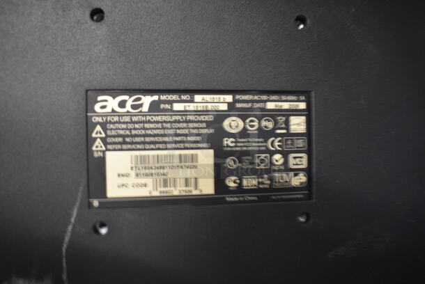 2 15" Acer Model AL 1515b Monitors.
2X Your Bid!  - Image 5 of 5