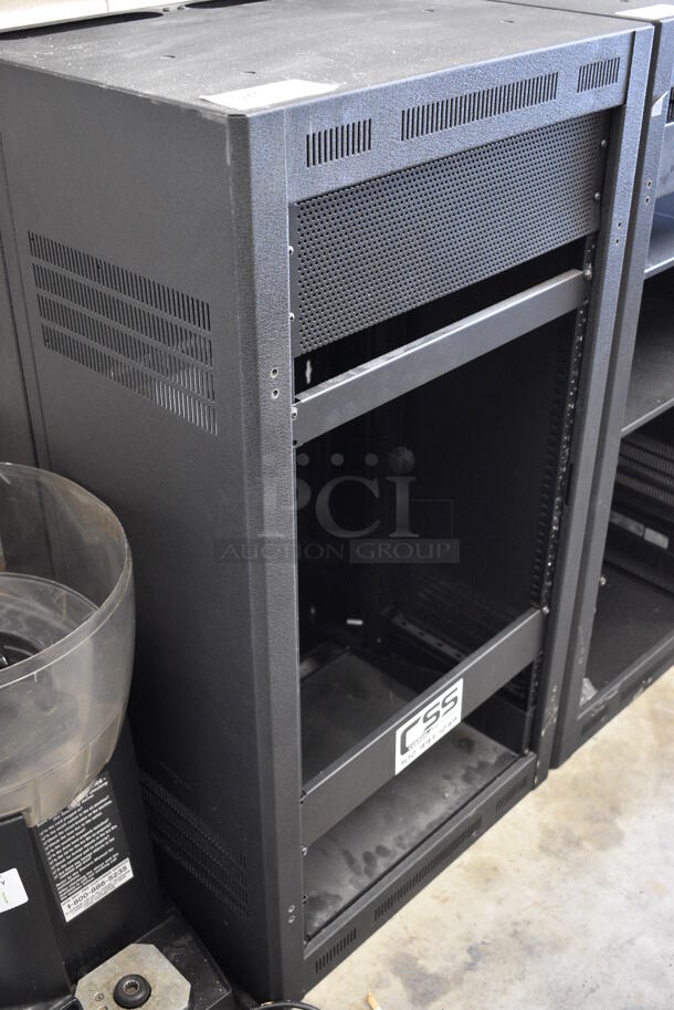 Black Metal Cabinet for Rack Units. 23x19x43