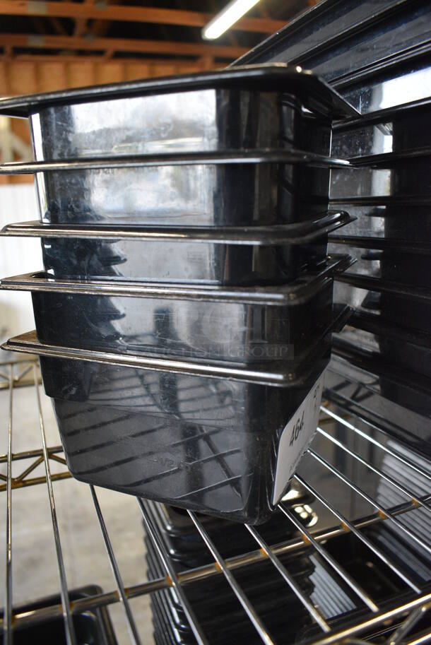 5 Black Poly 1/6 Size Drop In Bins. 1/6x4. 5 Times Your Bid! - Image 2 of 4