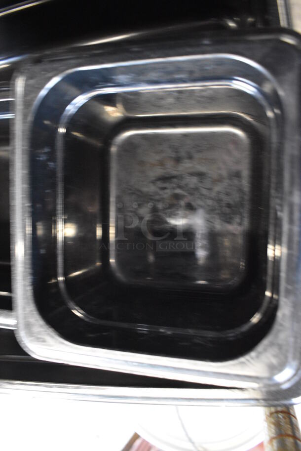 5 Black Poly 1/6 Size Drop In Bins. 1/6x4. 5 Times Your Bid! - Image 3 of 4
