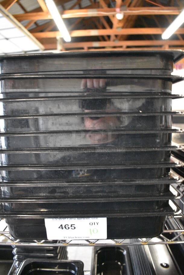 10 Black Poly Full Size Drop In Bins. 1/1x2. 10 Times Your Bid! - Image 1 of 5