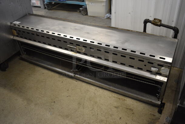 LATE MODEL! AWESOME! Vulcan Stainless Steel Commercial Gas Powered 6' Salamander Cheese Melter. 72x20x22