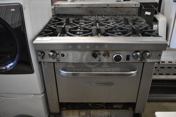 BEAUTIFUL! Southbend Stainless Steel Commercial 6 Burner Range w/Lower Oven and Controls. 36.5x41.5x42