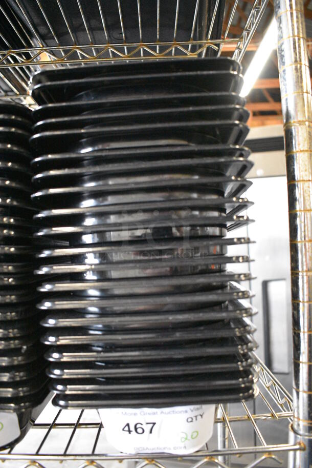 20 Black Poly Drop In Bins. 6.5x21x2. 20 Times Your Bid! - Image 1 of 4