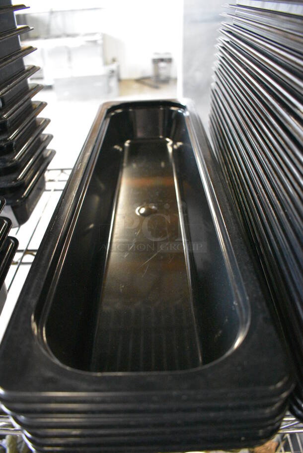 20 Black Poly Drop In Bins. 6.5x21x2. 20 Times Your Bid! - Image 2 of 4