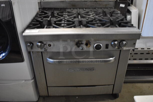 BEAUTIFUL! Southbend Stainless Steel Commercial 6 Burner Range w/Lower Oven and Controls. 36.5x41.5x42 - Image 4 of 10