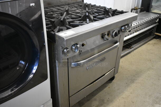 BEAUTIFUL! Southbend Stainless Steel Commercial 6 Burner Range w/Lower Oven and Controls. 36.5x41.5x42 - Image 5 of 10