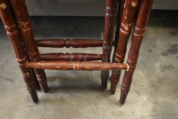 2 Wood Pattern Serving Tray Stands. 18x15x31. 2 Times Your Bid! - Image 3 of 4