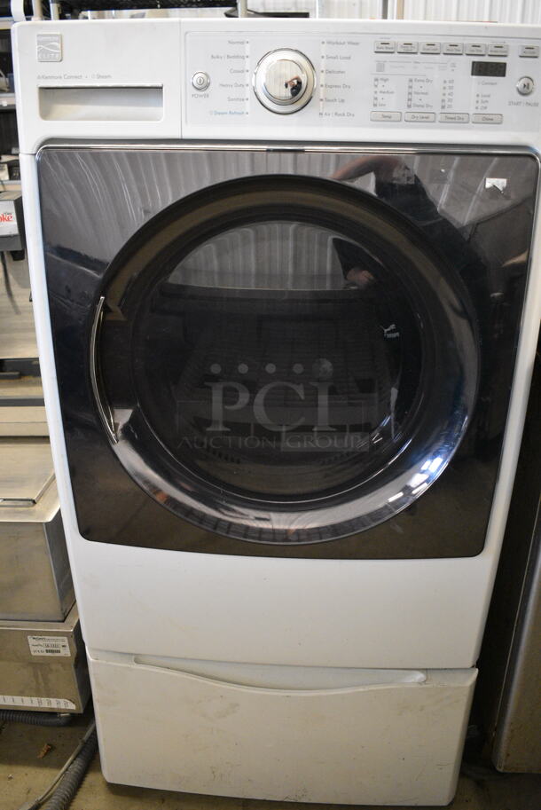 Kenmore Model 796.91472210 Elite Smart Dryer w/Kenmore Connect, Steam, and View Through Door.  120 Volts, 1 Phase. 27x29x53