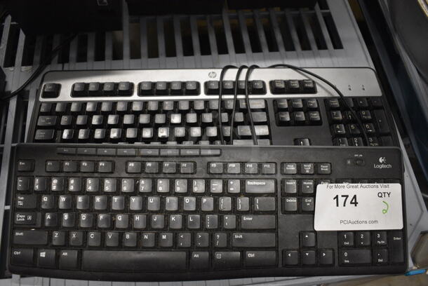 2 HP Keyboards! 17.5x5.5x.5. 2x Your Bid!