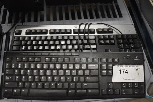 2 HP Keyboards! 17.5x5.5x.5. 2x Your Bid! - Image 1 of 5