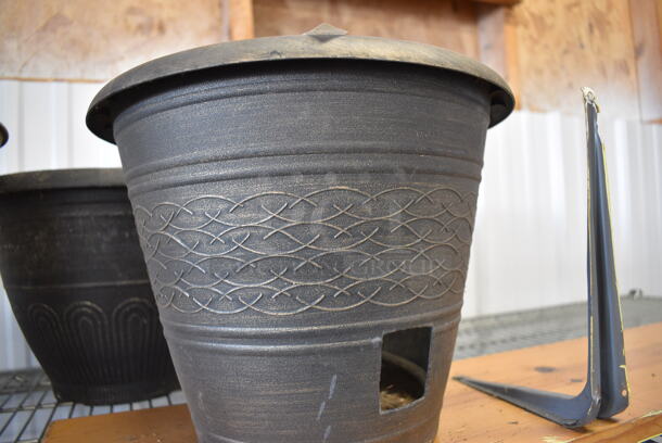 3 Ceramic Decorative Planter Pots. 14.5x14.5x11. 3x Your Bid! - Image 2 of 3