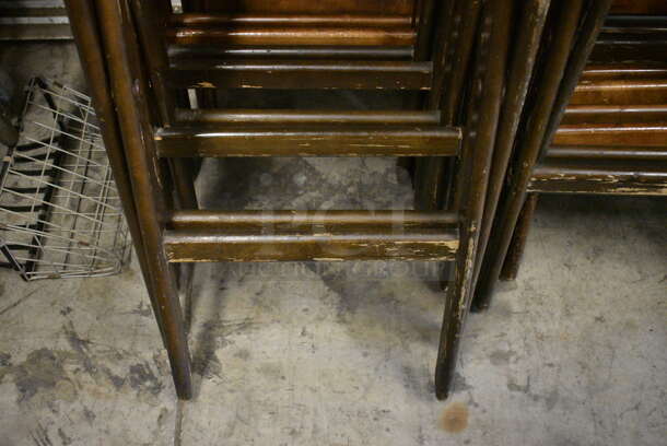 5 Wood Pattern Serving Tray Stands. 17x16x30.5. 5 Times Your Bid! - Image 3 of 4
