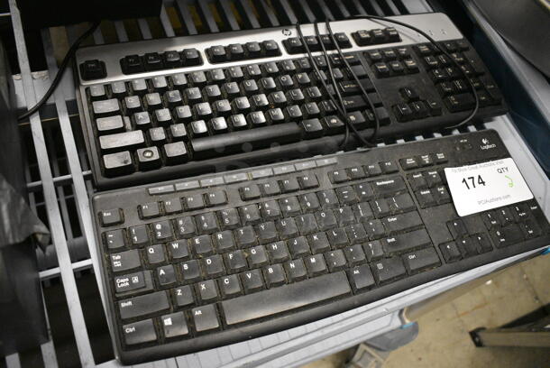 2 HP Keyboards! 17.5x5.5x.5. 2x Your Bid! - Image 3 of 5