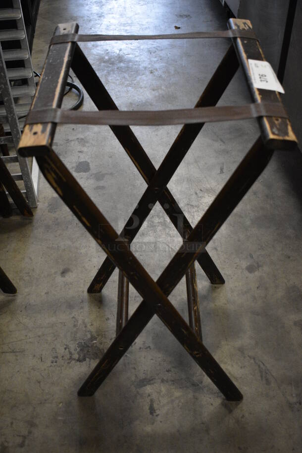 5 Wood Pattern Serving Tray Stands. 17x16x30.5. 5 Times Your Bid! - Image 4 of 4