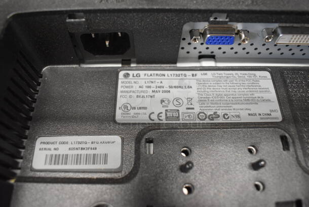 2 17" LG L17NT-A Model Computer Screens - Image 6 of 6
