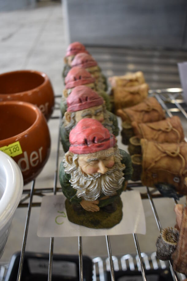 5 Gnome Figurines. 2.5x2x4. 5 Times Your Bid! - Image 1 of 4