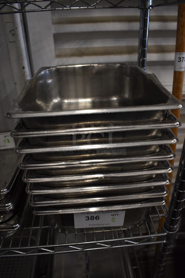 8 Stainless Steel 1/2 Size Drop In Bins. 1/2x4. 8 Times Your Bid! - Image 1 of 4