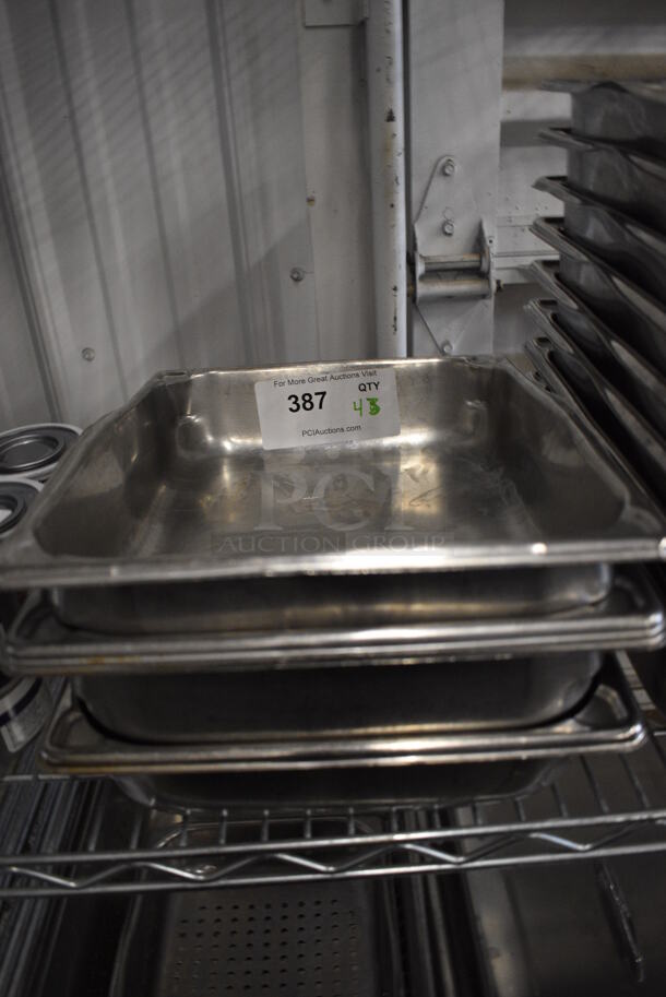4 Stainless Steel 1/2 Size Drop In Bins. 1/2x2. 4 Times Your Bid!